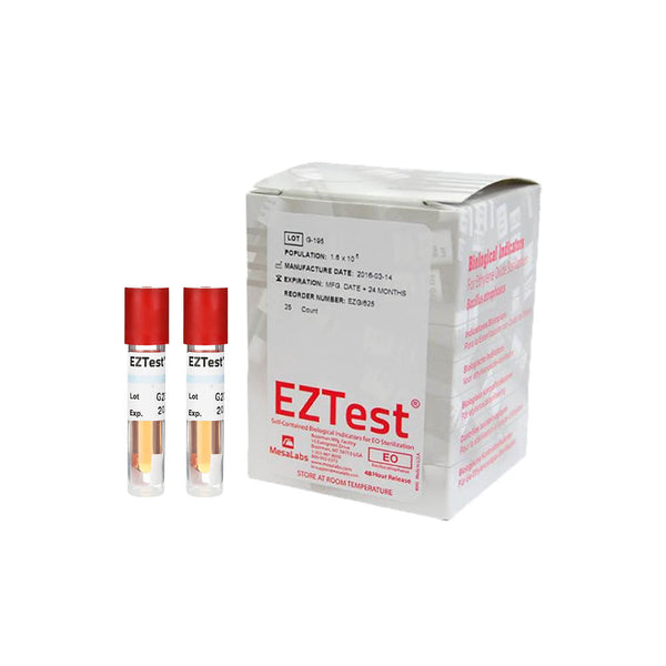 EZTest® Biological Indicators for Ethylene Oxide (EO) (Log 6) 100 Pcs