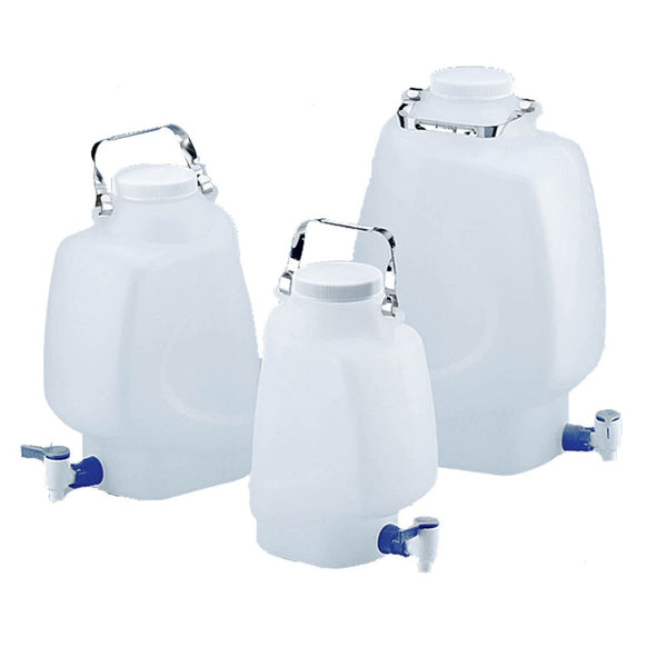 10L Rectangular Carboy with Stopcock (HDPE)