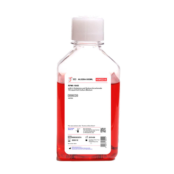 Dulbecco’s Modified Eagle Medium (DMEM), High glucose w/ 4.5gms Glucose per litre, L-Glutamine, 3.7 gms per litre Sodium bicarbonate and Sodium pyruvate