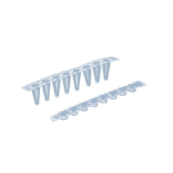 PCR Tube (Strip) Low Profile 0.1ml (Clear) - Flat Ultra Clear Cap (Non-Attached)